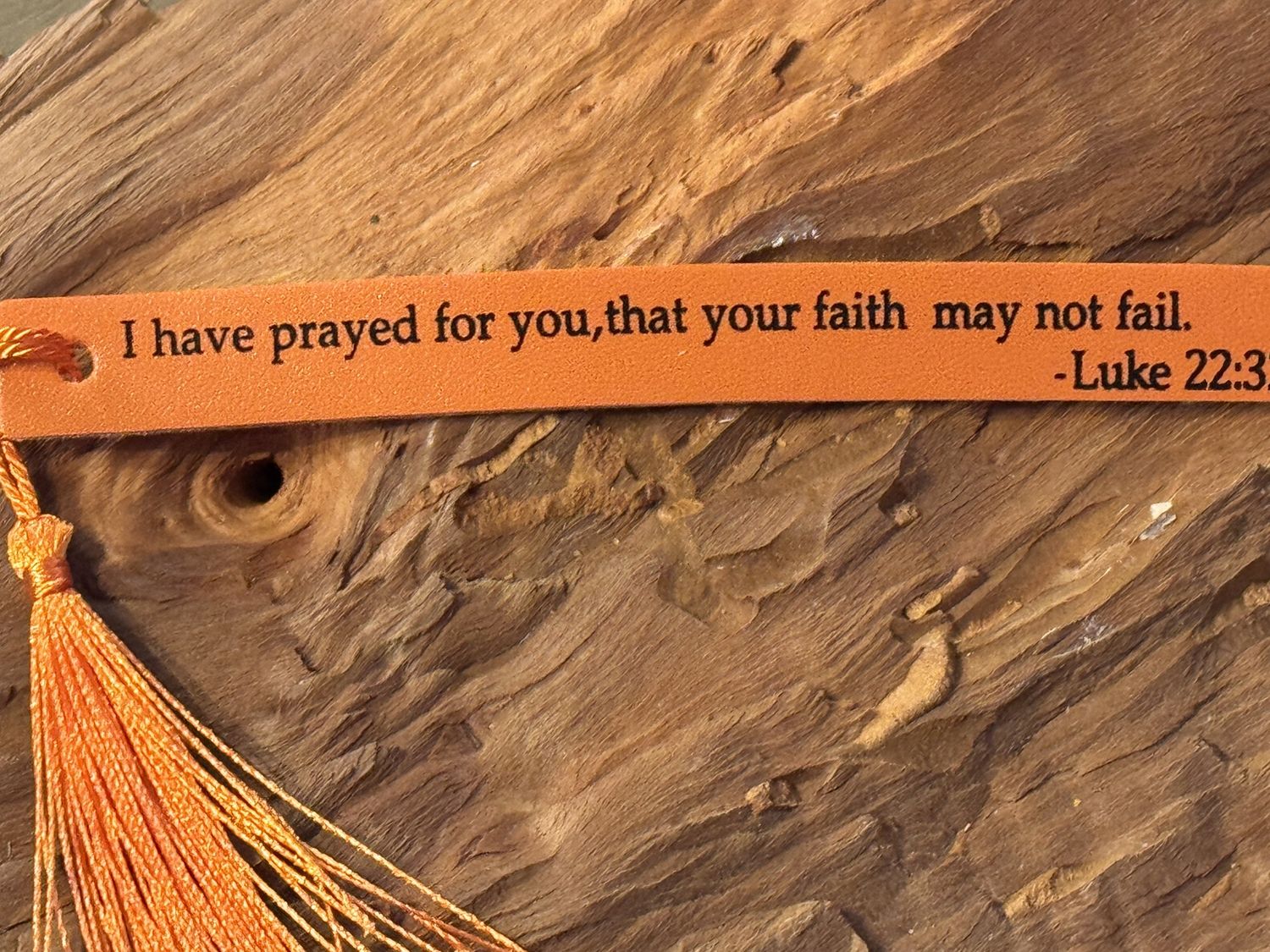 Inspirational Scripture Ribbon Bookmarks, Saying: Luke 22:32