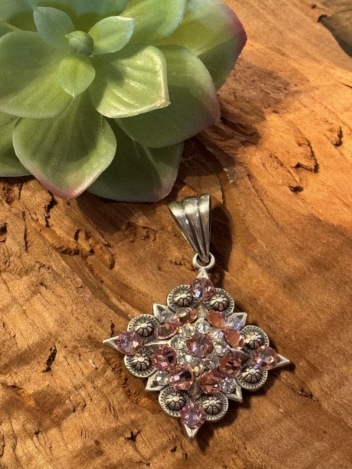 Pink Concho Pendant