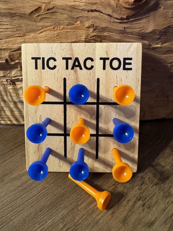 Mini Wooden Travel Games – Peg Board, Tic Tac Toe, Baseball, Roundabout &amp; More