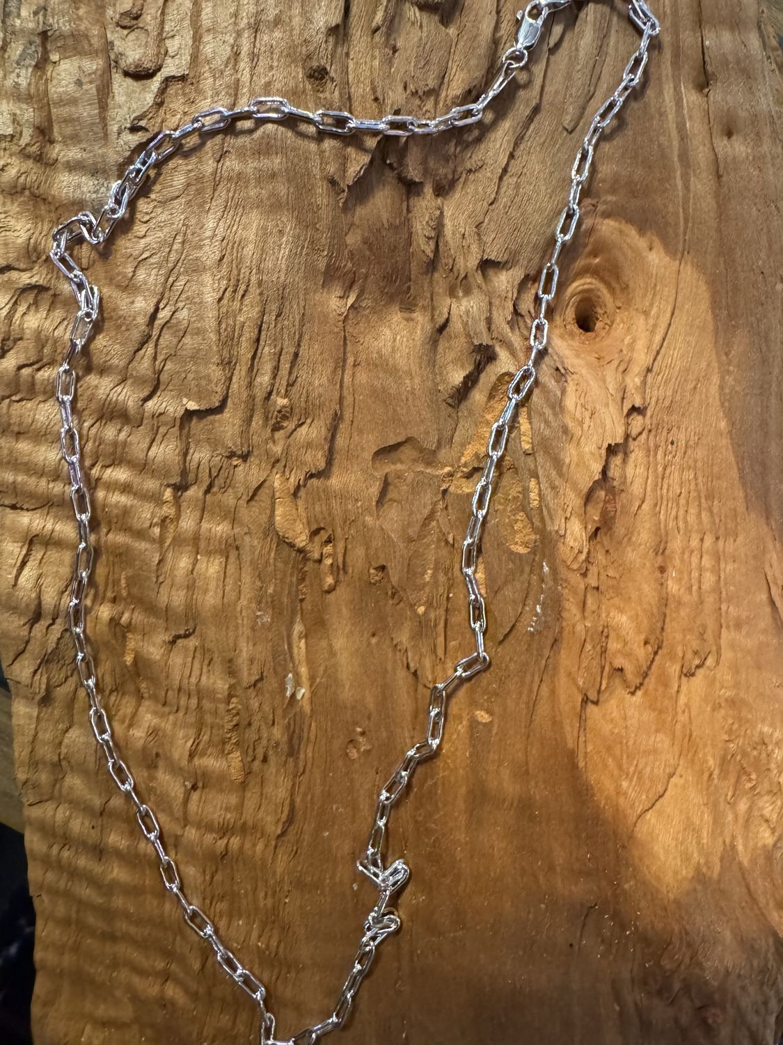 24” Sterling Silver Paperclip Chain Necklace – LynnDare Farms Boutique