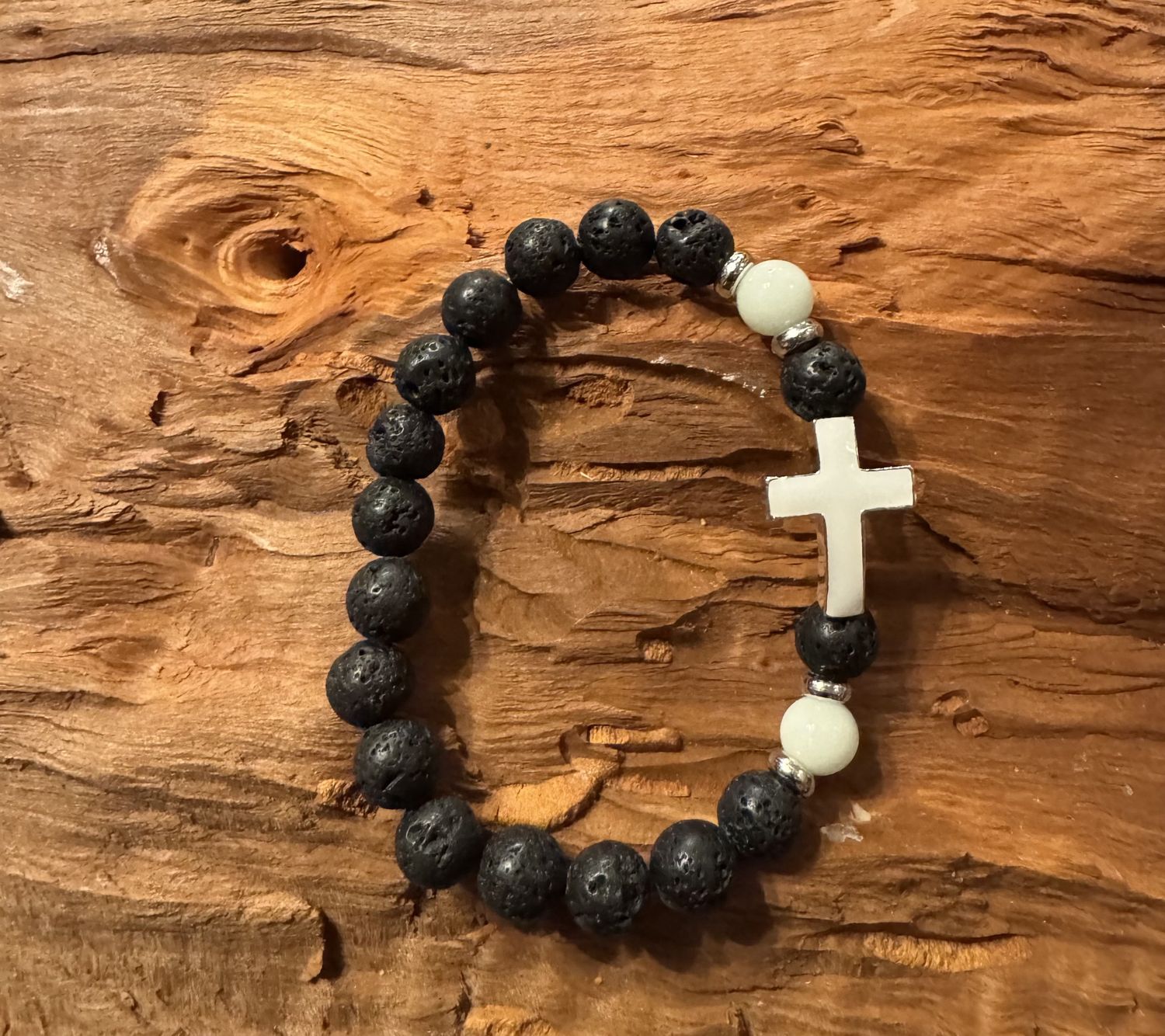 Glow-in-the-Dark Cross Bracelets – Faith Jewelry for Kids, Teens &amp; Adults, Colour: White