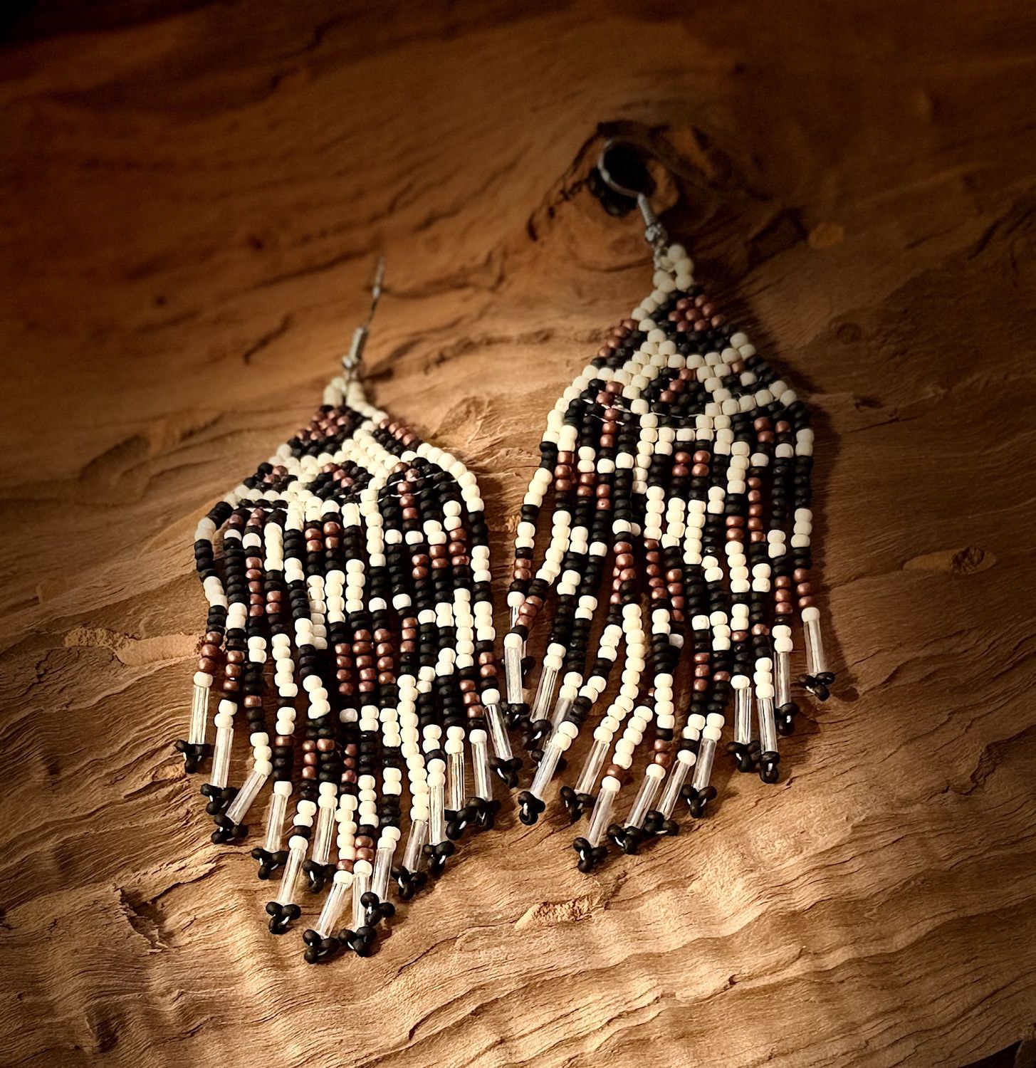 Hand-Beaded Fringe Statement Earrings | Western Boho Fashion Jewelry | LynnDare Farms