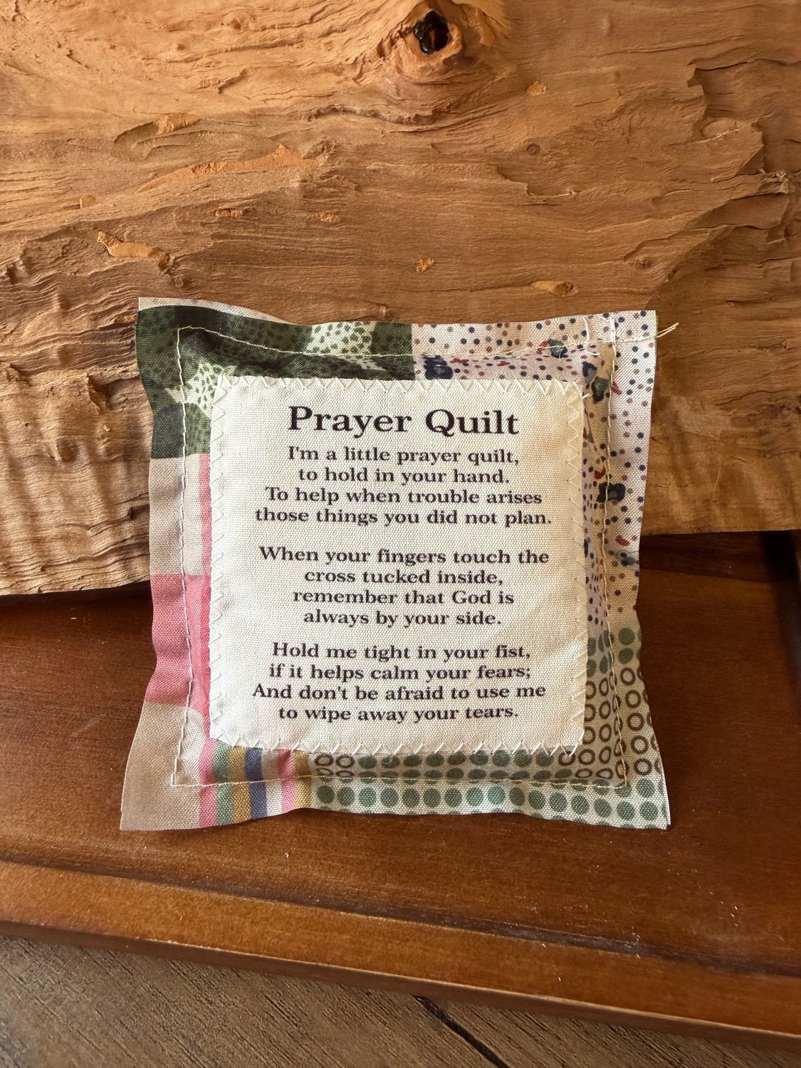 Prayer Quilt Comfort Square | Faith Gift | Blue Velvet Barn Gift Boutique