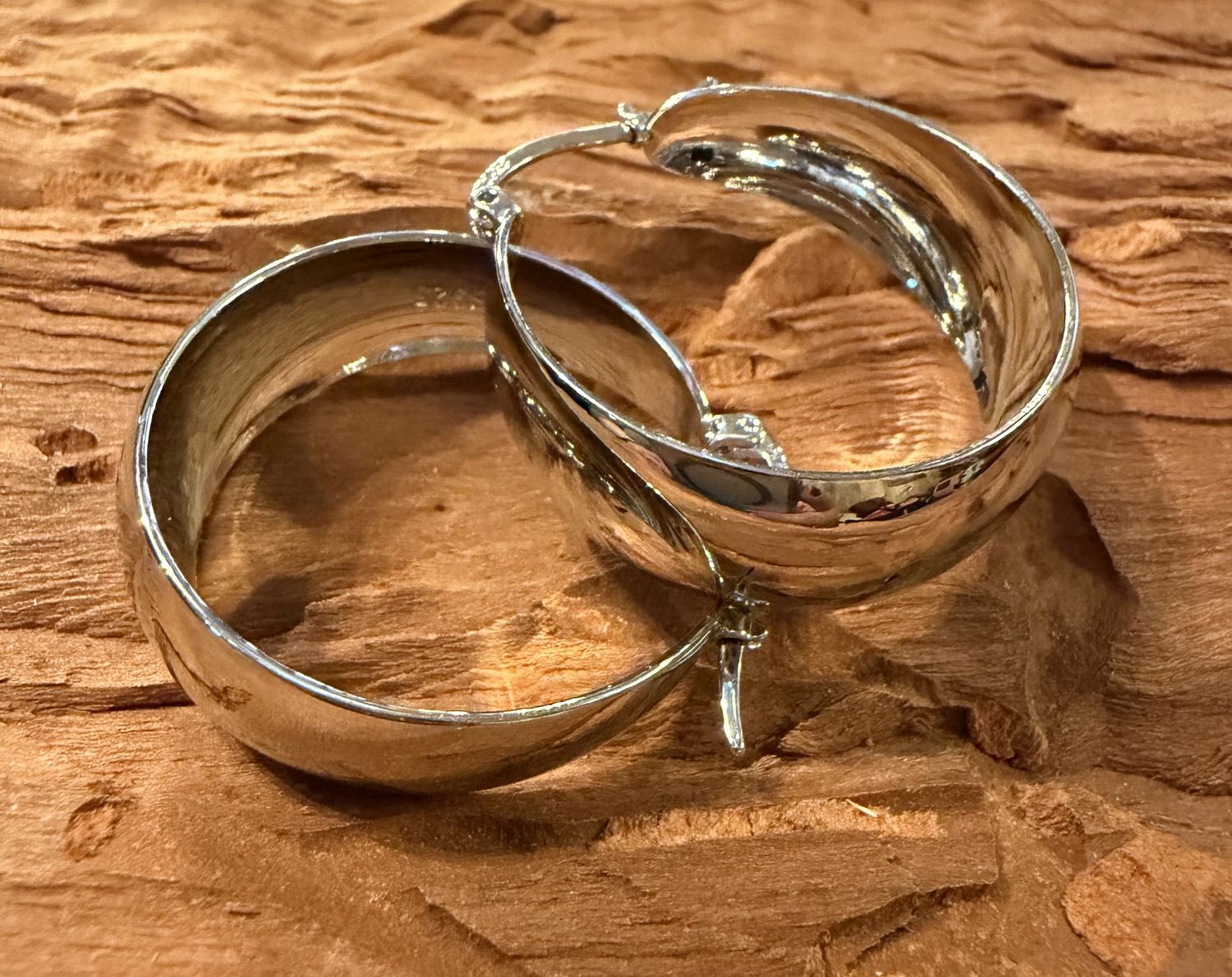 Sterling Silver Puff Disc Drop Earrings