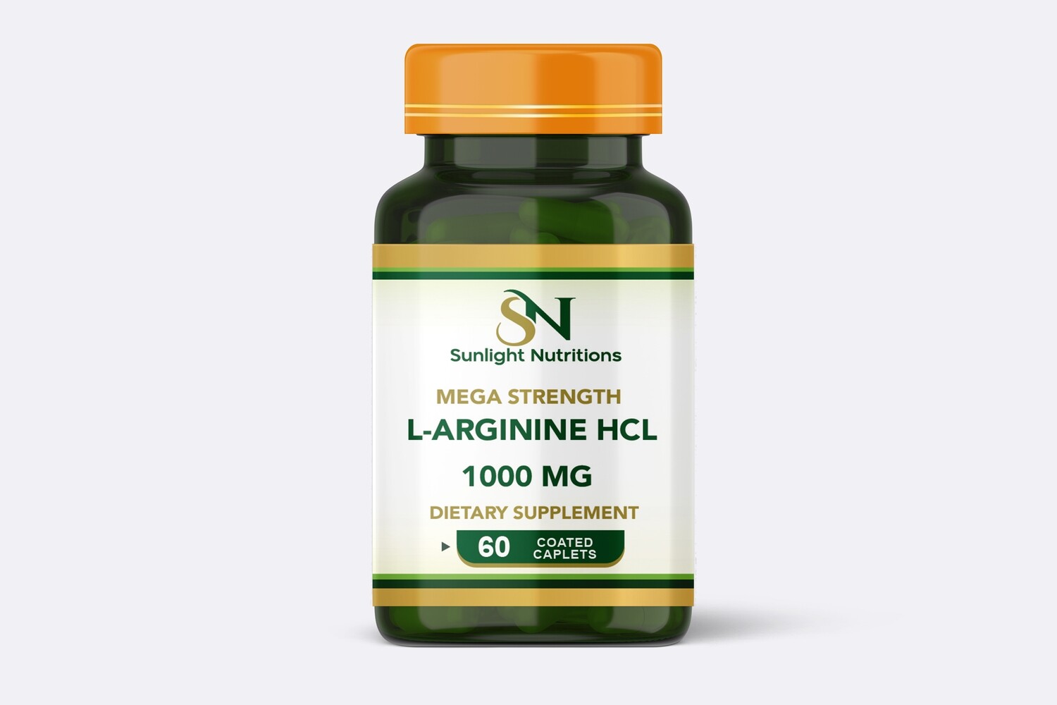 Mega Strength LArginine HCL, 1000 mg, 60 Coated Caplets