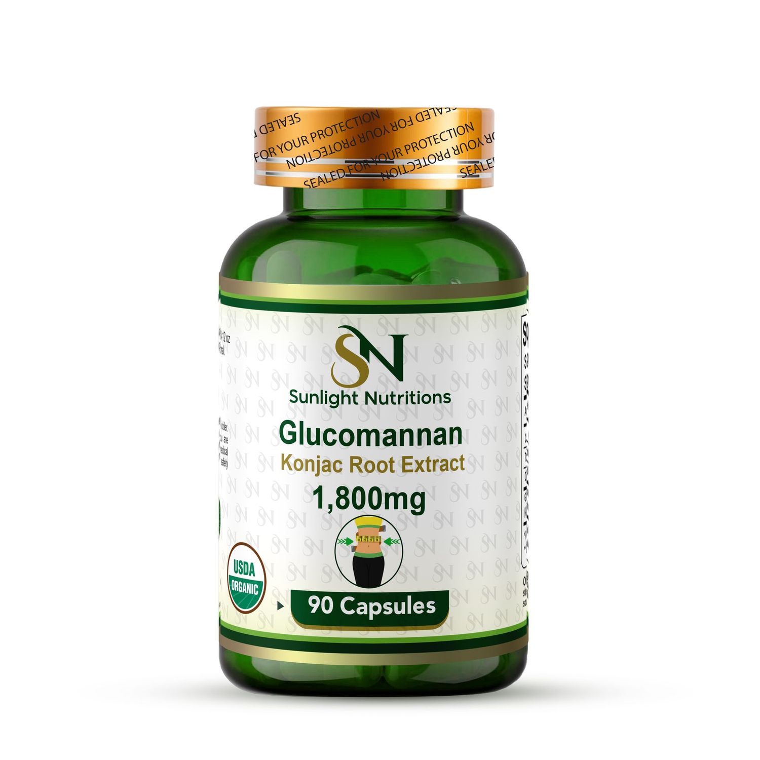 Glucomannan, 1800 mg, 90 Capsules