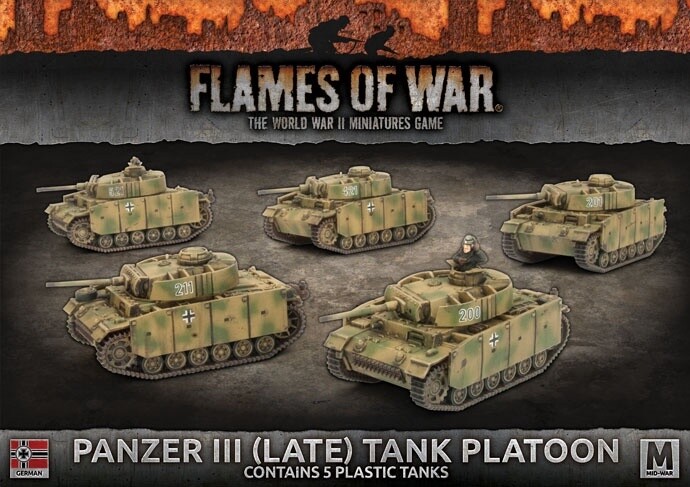 Flames of War - Panzer III (Late) Tank Platoon (GBX122)