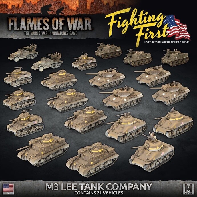 Flames of War - American M3 Lee Tank Company (USAB12)