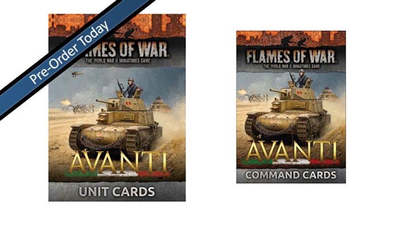 Flames of War - Italian Avanti Unit &amp; Command Card (FW244C) (FW244U)