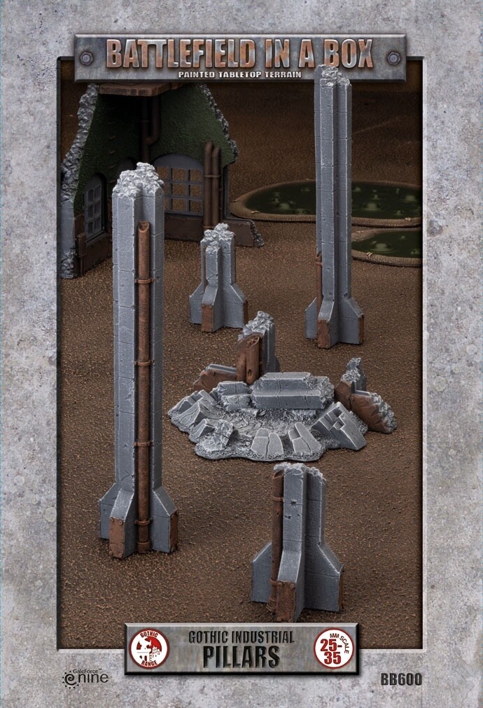 Battlefield in a Box: Gothic Industrial - Pillars (BB600)