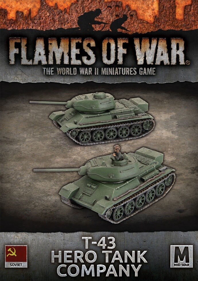 Flames of War - T-43 Hero Tank Company (SBX72)