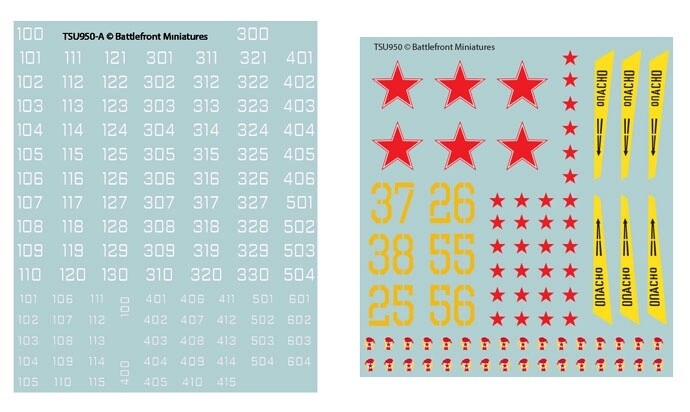Team Yankee - Soviet Decal Set (TSU950)