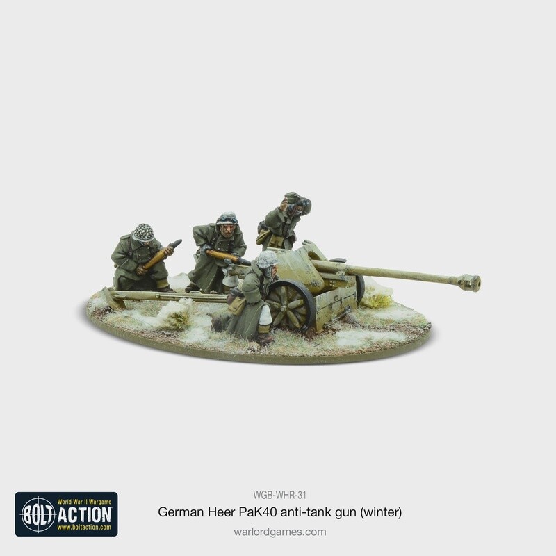 Bolt Action - Heer 75mm PaK 40 Anti-Tank Gun (Winter)
