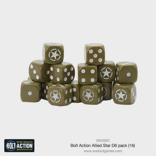 Bolt Action - Allied Star D6 Pack (16)