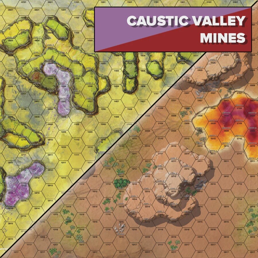 BattleTech Battlemat: Alien Worlds - Caustic Valley/Mines