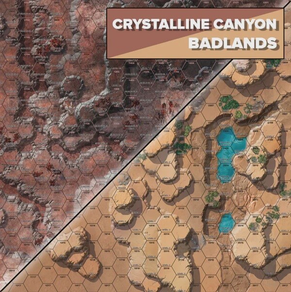 BattleTech Battlemat: Alien Worlds - Crystalline Canyons/Badlands