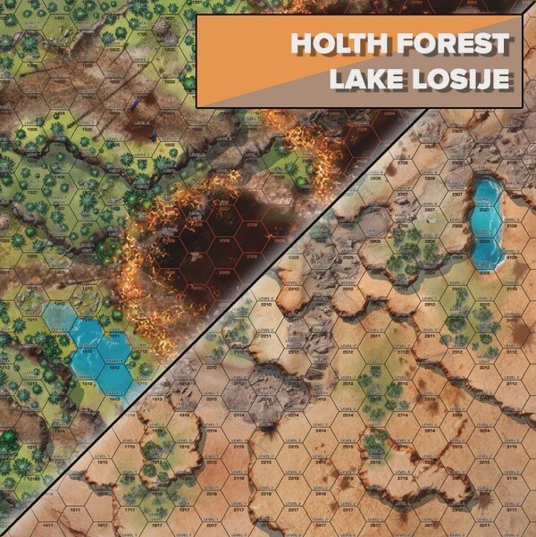 BattleTech Battlemat: Tukayyid - Holth Forest/Lake Losiije