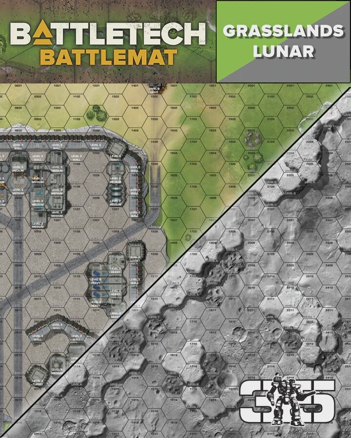 BattleTech Battlemat: Lunar/Grasslands B