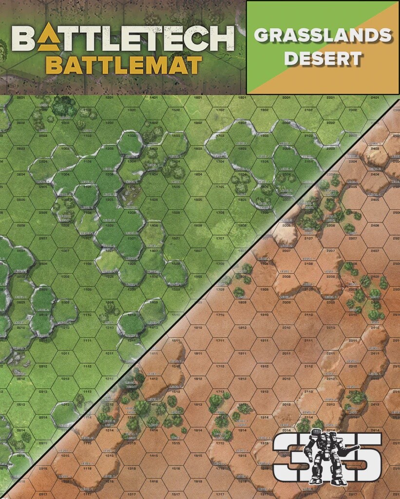 BattleTech Battlemat: Desert/Grasslands A