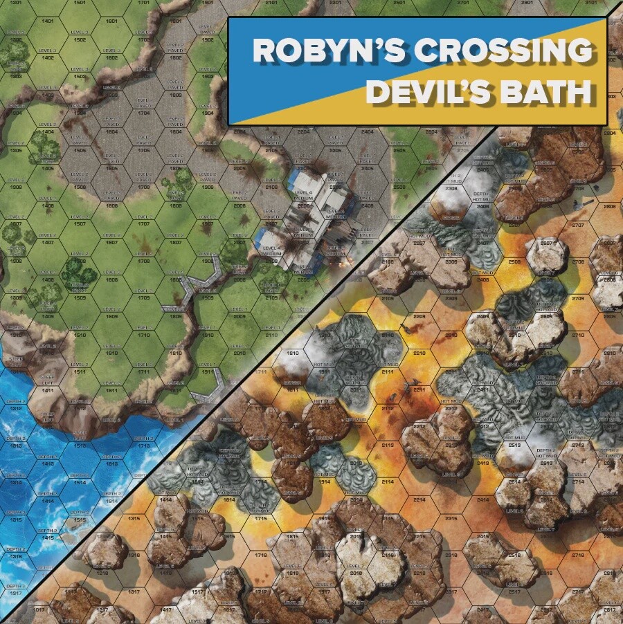 BattleTech Battlemat: Tukayyid - Robyn's Crossing/Devil's Bath