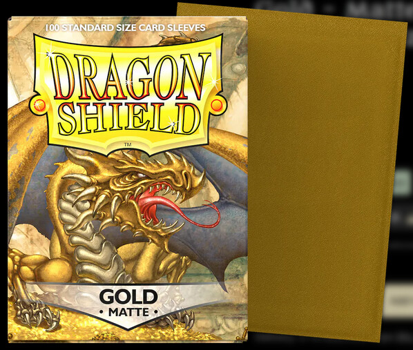 Dragon Shield - Gold - Matte Sleeves (100)