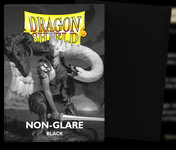 Dragon Shield - Black- Non-Glare Sleeves (100)