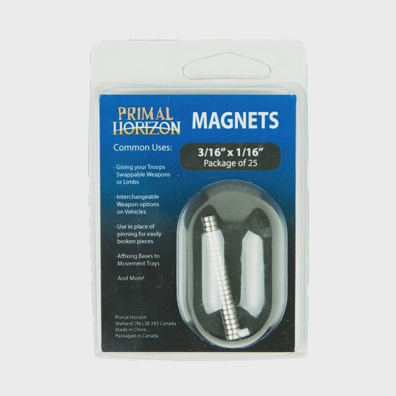 Primal Horizon Magnets - 3/16&quot; x 1/16&quot; Disc Magnets (25)