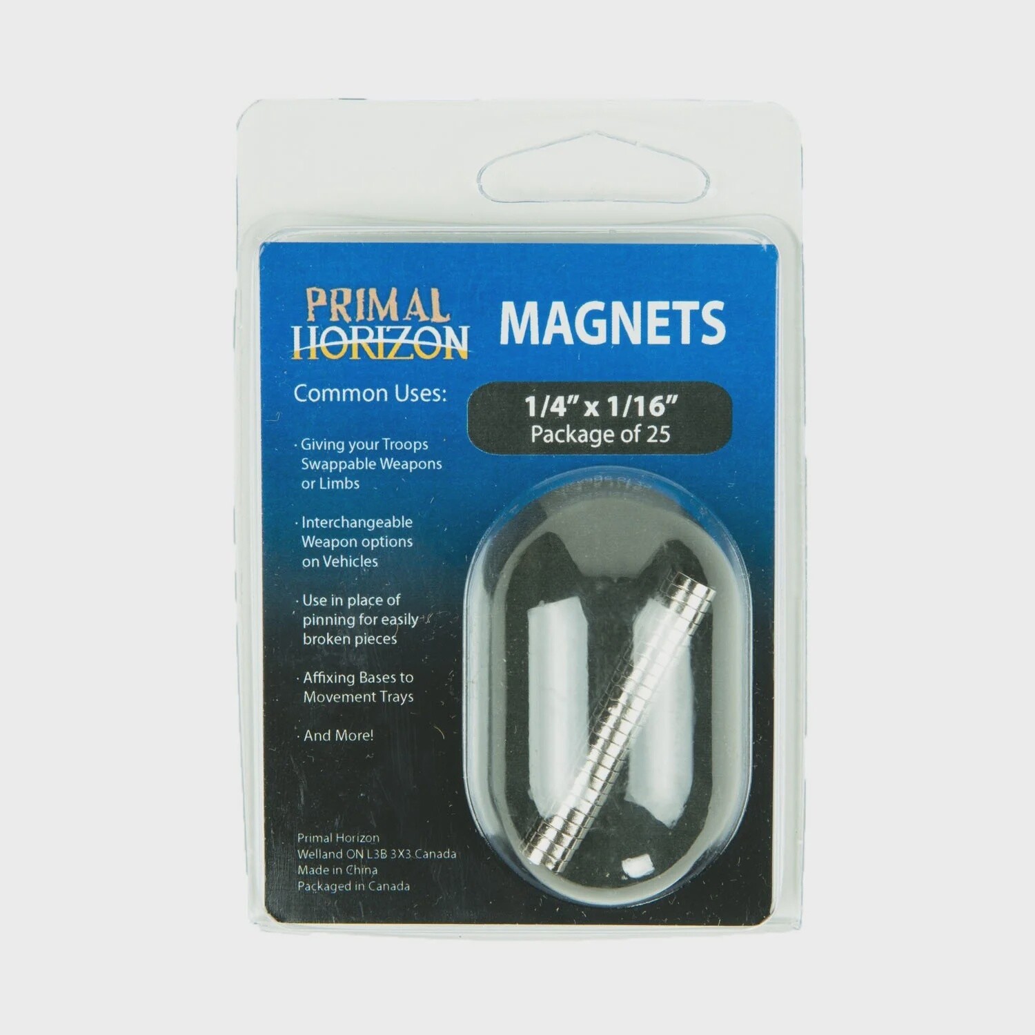 Primal Horizon Magnets - 1/4&quot; x 1/16&quot; Disc Magnets (25)