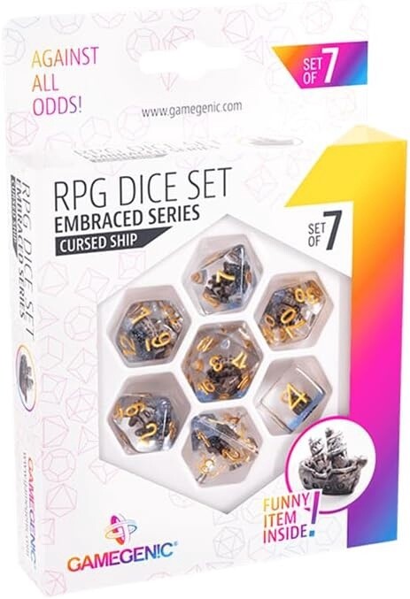 Gamegenic - Embraced Series: RPG Dice Set (Set of 7) - Cursed Ship