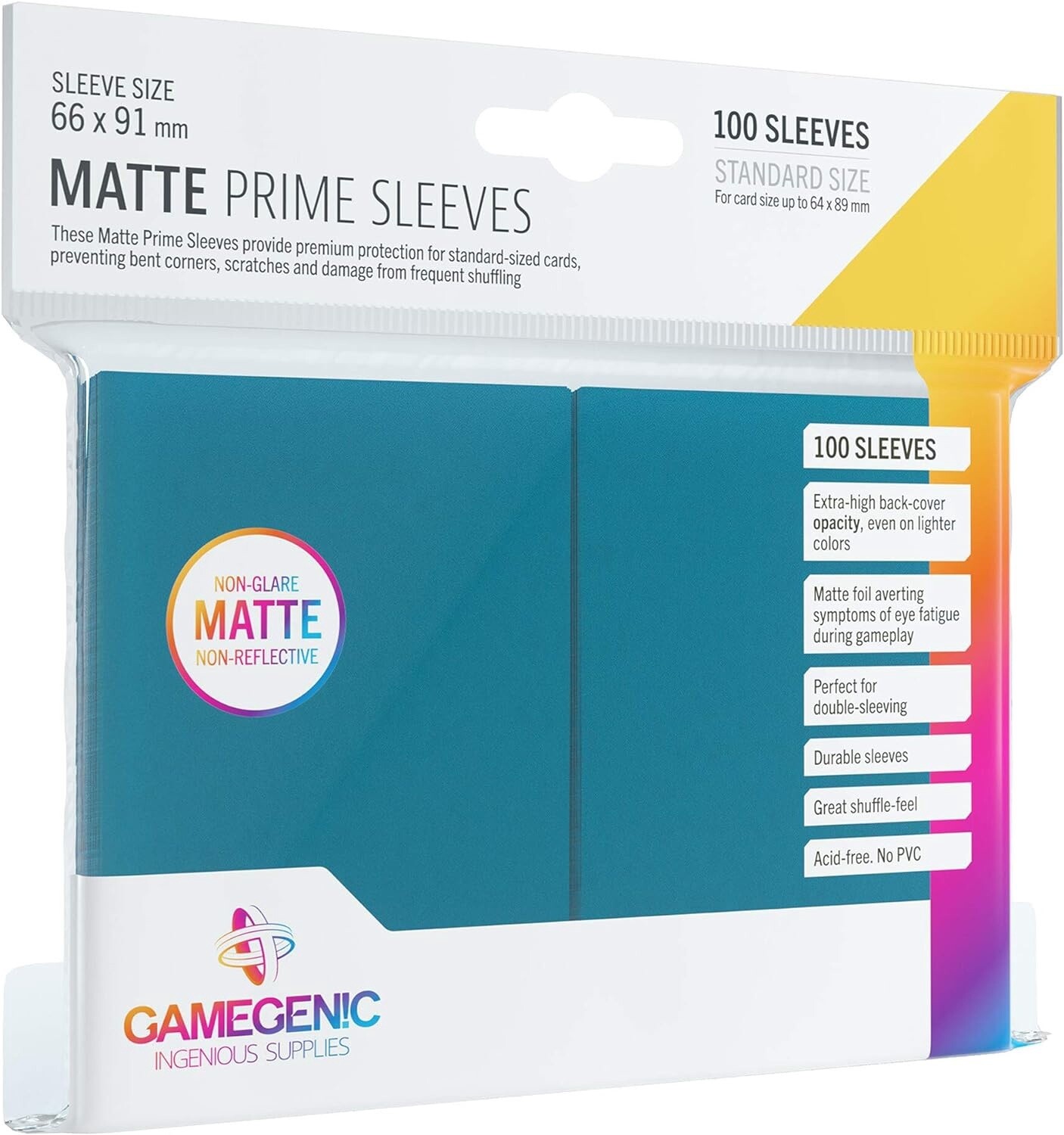 Gamegenic - Matte Prime Sleeves 66x91 - Blue (100)
