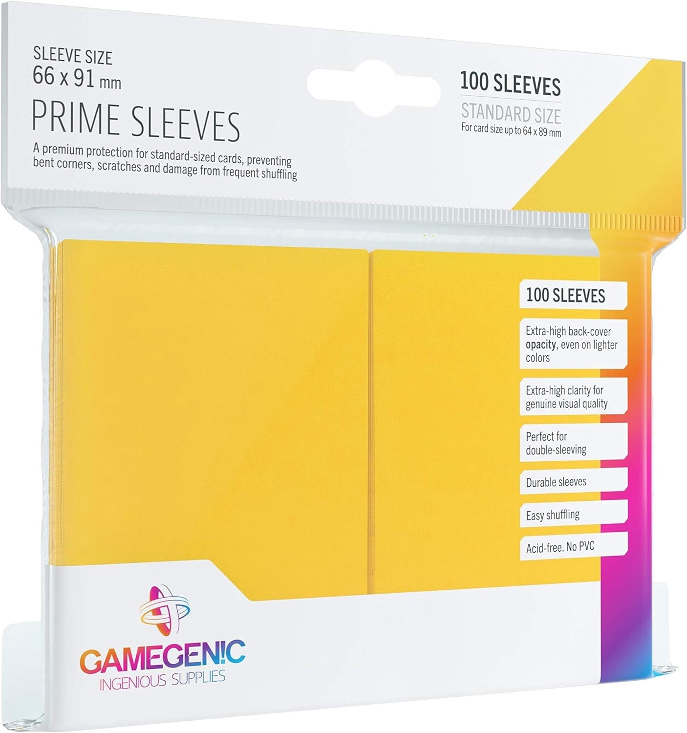 Gamegenic - Matte Prime Sleeves 66x91 - Yellow (100)