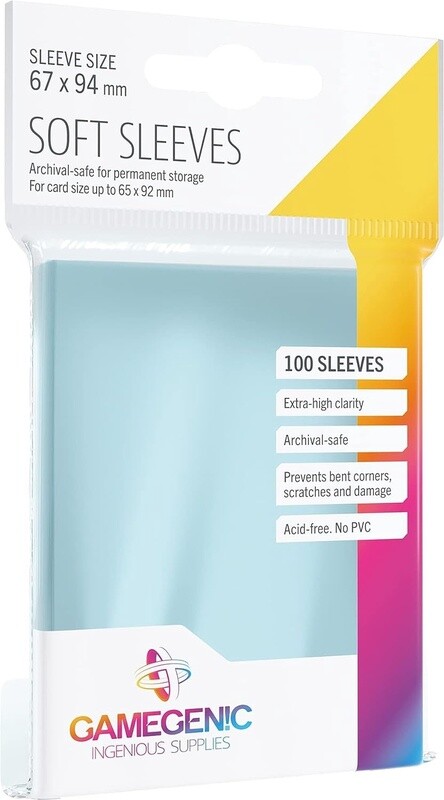 Gamegenic - Soft Sleeves - Clear