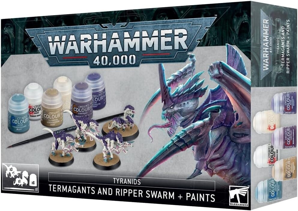 Tyranids: Termagants and Ripper Swarm + Paints Set
