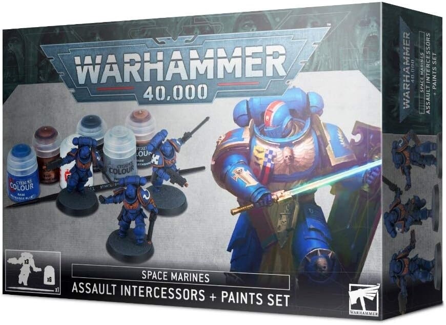 Space Marines: Assault Intercessors + Paints Set