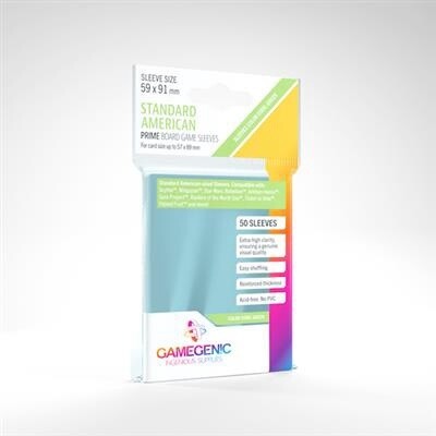 Gamegenic - Standard American Prime Board Game Sleeves 59x91 (50)
