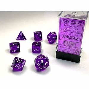Chessex: Polyhedral 7-Dice Set - Purple/white