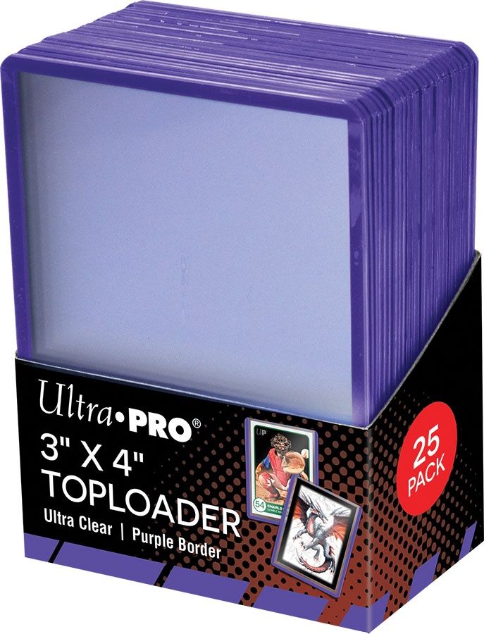 UltraPro: 3&quot; X 4&quot; Purple Regular Toploader (25)