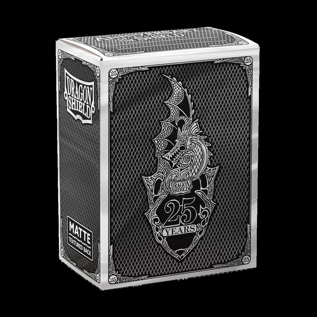 Dragon Shield - Black with Silver 25th Anniversary - Matte Dual Sleeves (100)