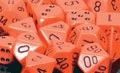 Chessex: Polyhedral 7-Dice Set - Opaque Orange/Black