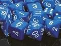 Chessex: Polyhedral 7-Dice Set - Opaque Blue/White