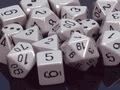 Chessex: Polyhedral 7-Dice Set - Opaque Grey/Black