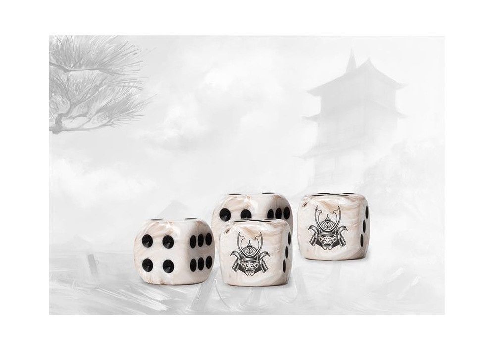 Yoroni Logo on Parchment Marbled Dice - 24 per pack