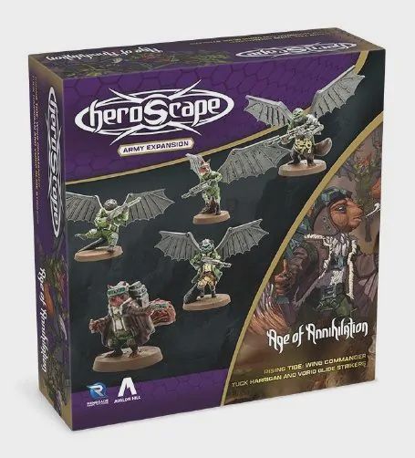 Heroscape:  Rising Tide - Wing Commander Tuck Harrigan and Vorid Glide Strikers
