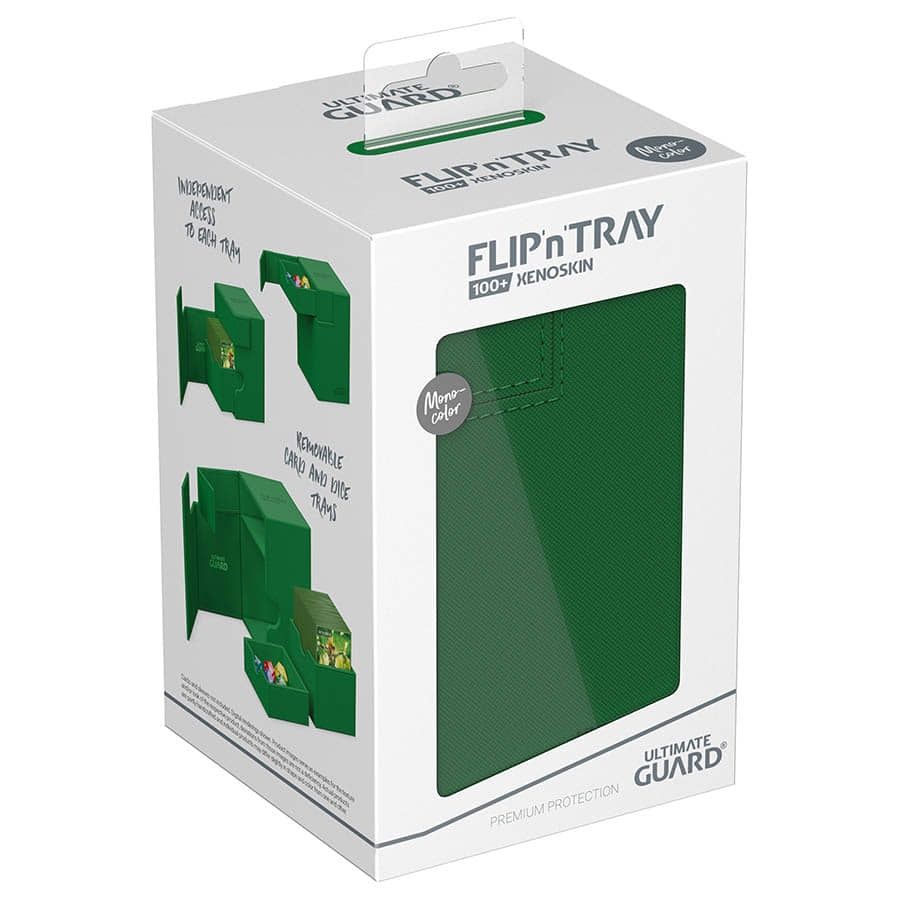 Ultimate Guard Deck Case 100+ Flip&#39;N&#39;Tray Monocolor - Green