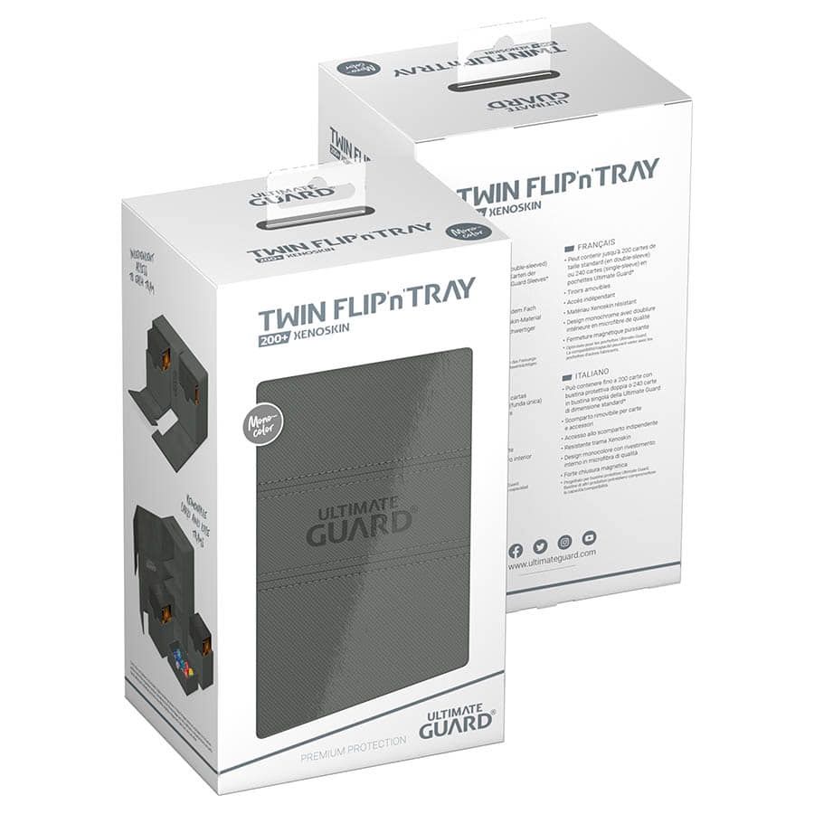 Twin Flip&#39;N&#39;Tray Deck Case 200+ Monocolor - Grey
