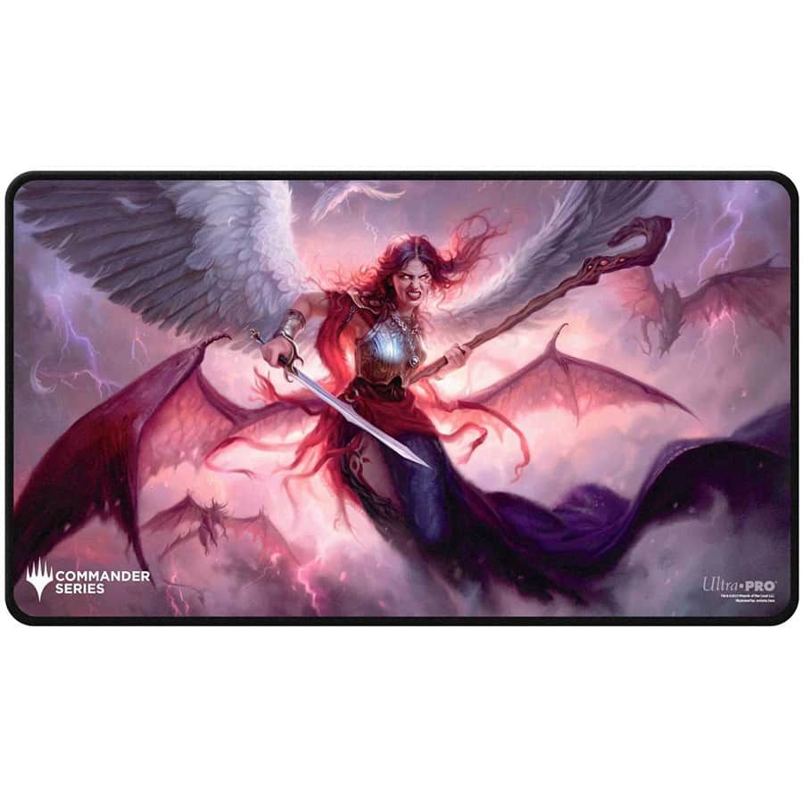 ULTRA PRO: MAGIC THE GATHERING: COMMANDER SERIES (Q1 2025 WEDGE): BLACK STITCHED PLAYMAT: KAALIA (FAN VOTE)