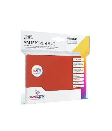 Gamegenic - Matte Prime Sleeves 66x91 - Red (100)