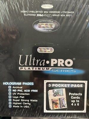 Ultra Pro 3-Pocket Platinum Page for 4" X 6" Photos 100 ct.