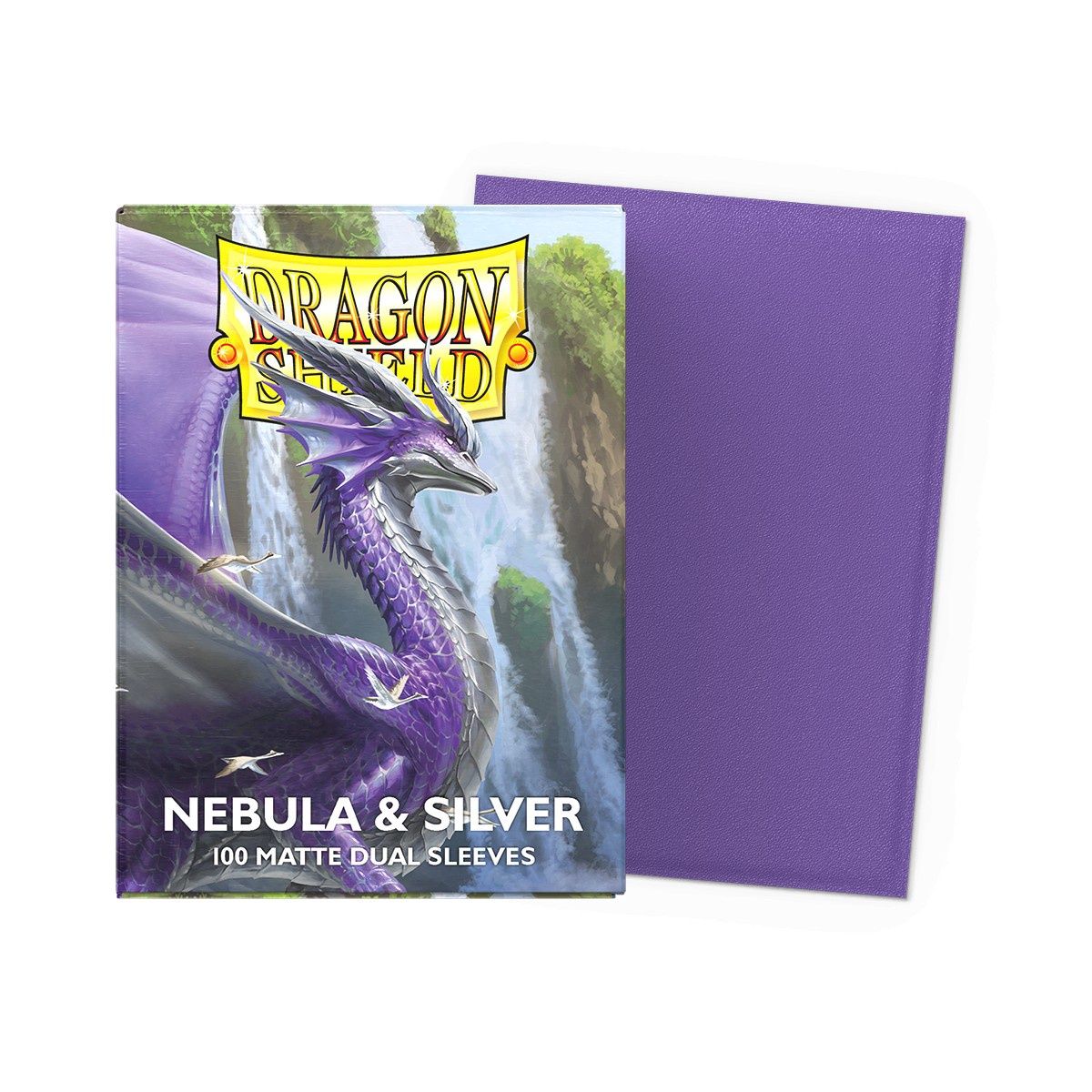 Dragon Shield Sleeves: Standard Matte Dual - Nebula & Silver 100CT Dragon Shield Sleeves: Standard Matte Dual - Nebula & Silver 100CT