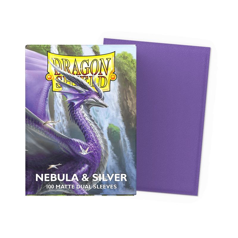 Dragon Shield Sleeves: Standard Matte Dual - Nebula &amp; Silver 100CT